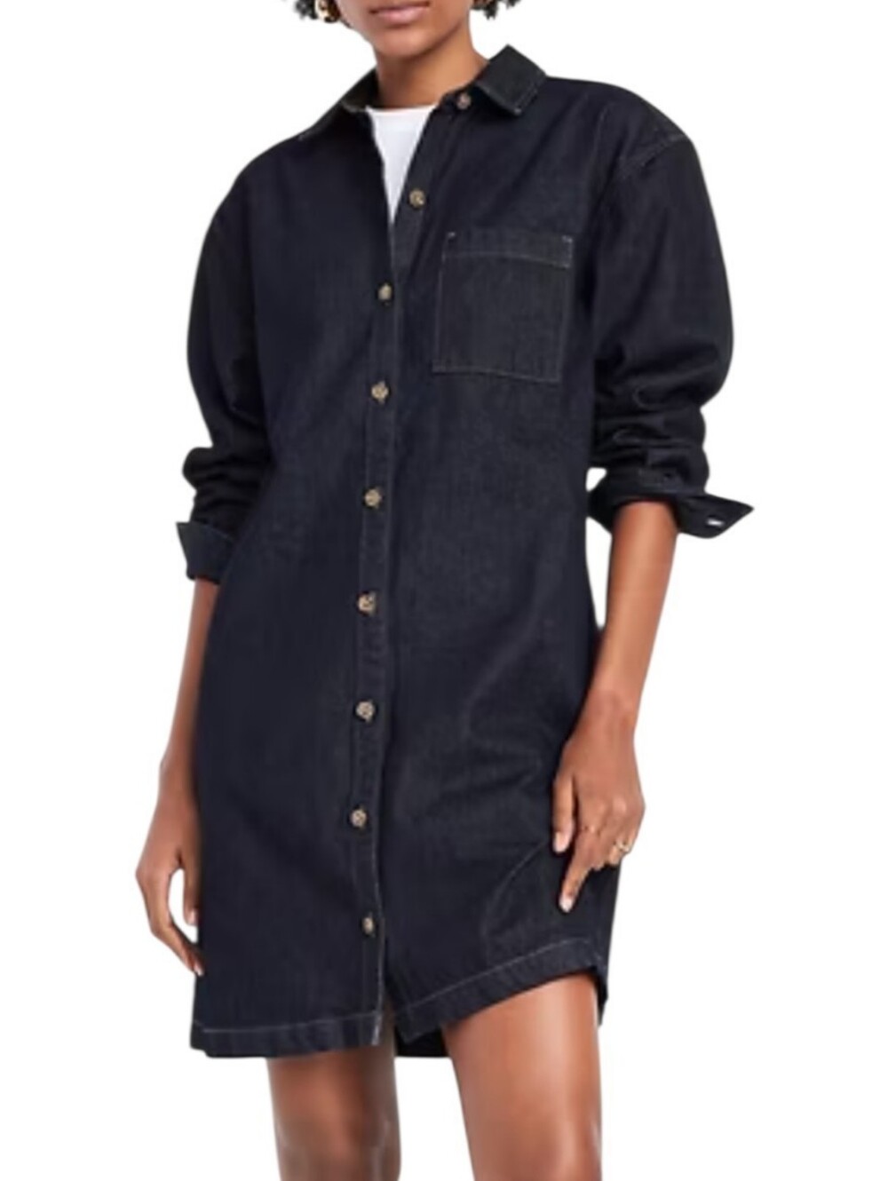 Old Navy Dark Indigo Denim Shirt Dress - XLT